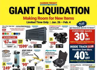 Harbor Freight Giant Liquidation Sale Jan 26 – Feb 04, 2024