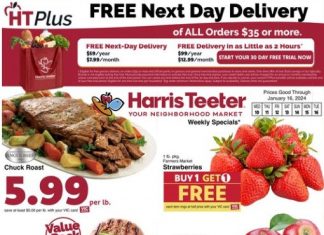 Harris Teeter Weekly Ad Jan 10 – Jan 16, 2024