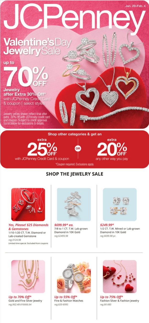 JCPenney Valentine's Day Jewelry Sale Jan 29 Feb 04, 2024