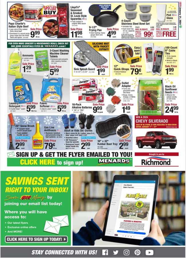 Menards Weekly Ad Jan 15 Jan 21, 2024