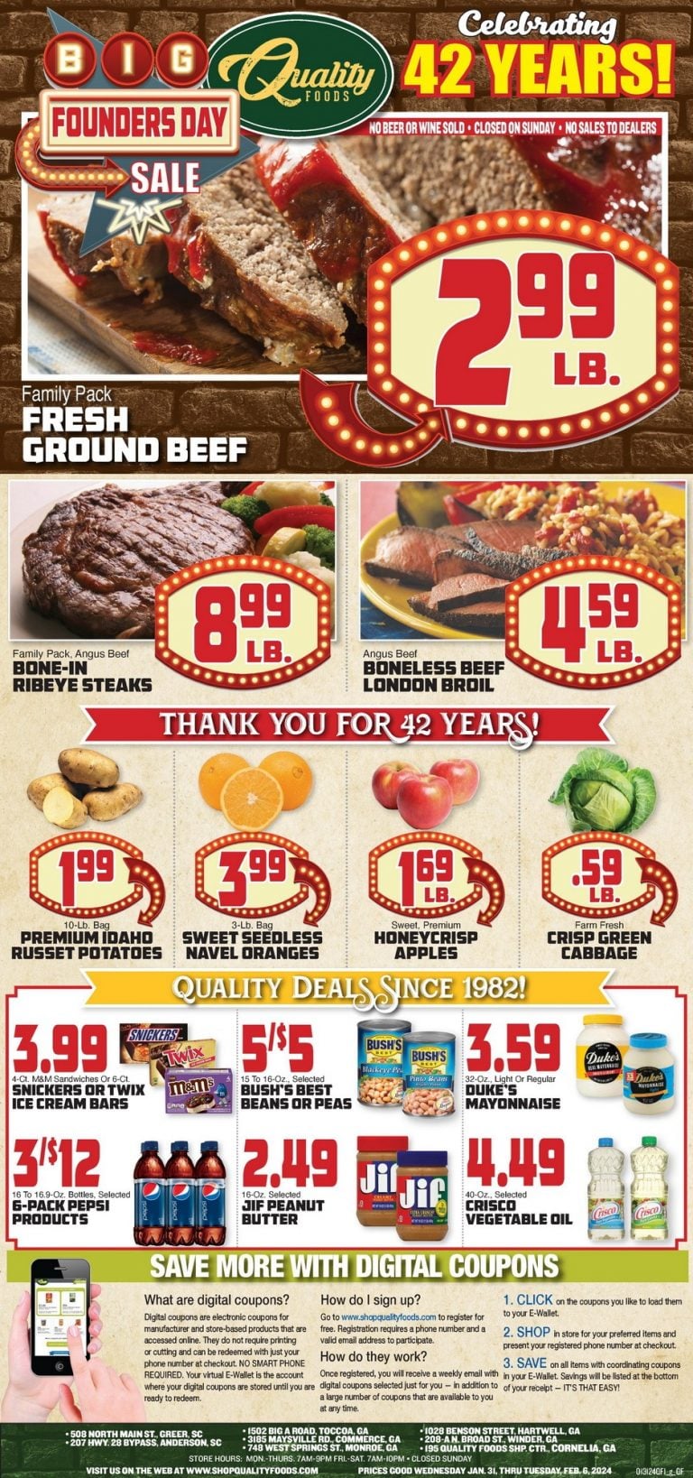 Quality Foods Weekly Ad Jan 31 Feb 06, 2024