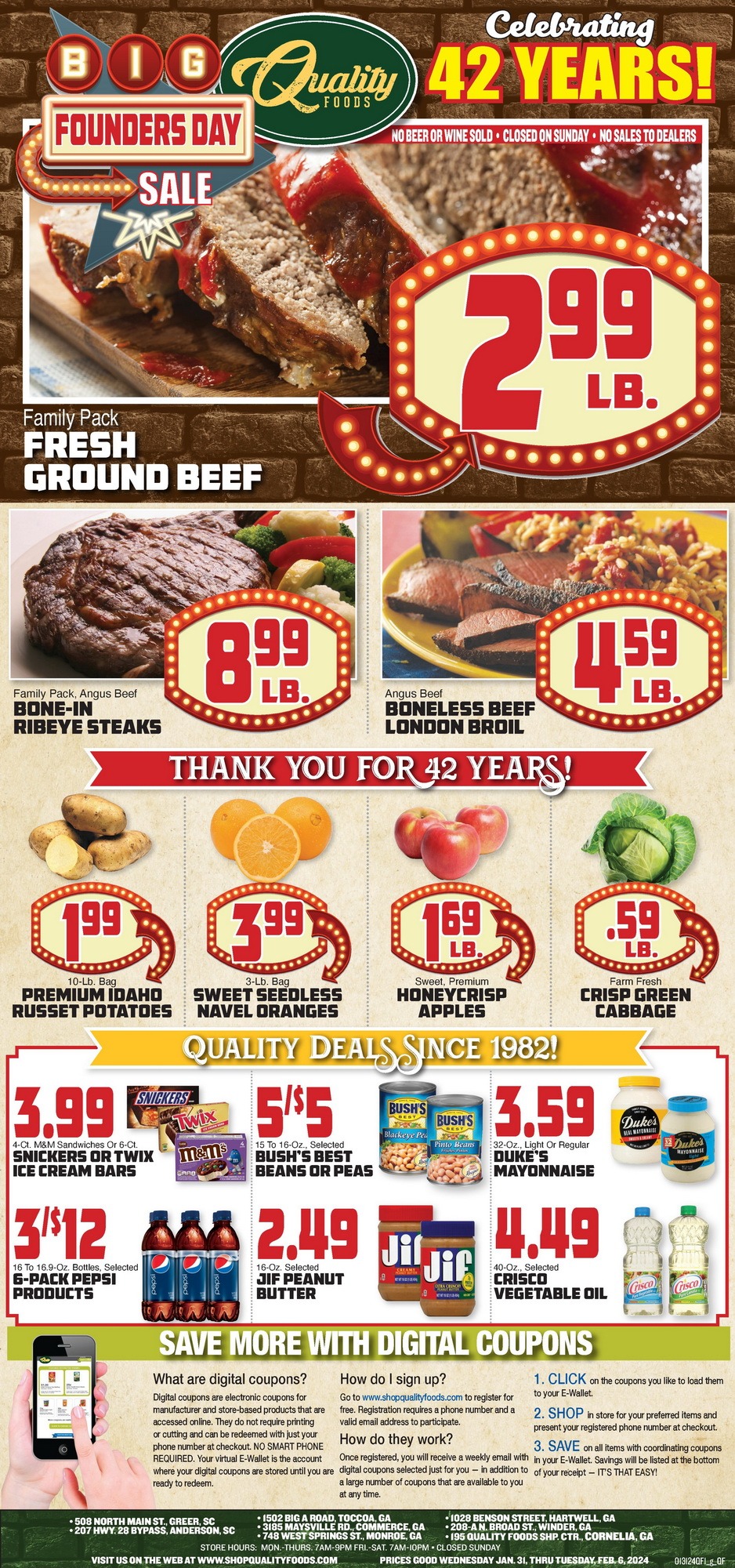 Quality Foods Weekly Ad Jan 31 Feb 06, 2024