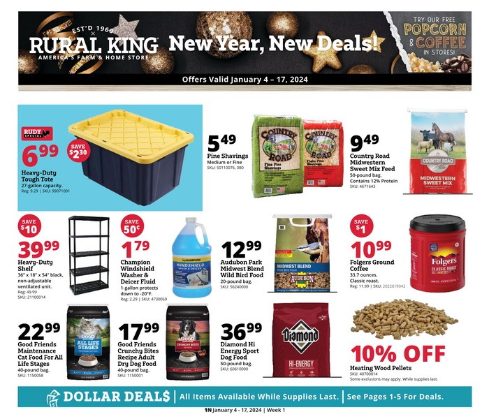 Rural King Weekly Ad Jan 04 Jan 17, 2024 (New Year Promotion Included)
