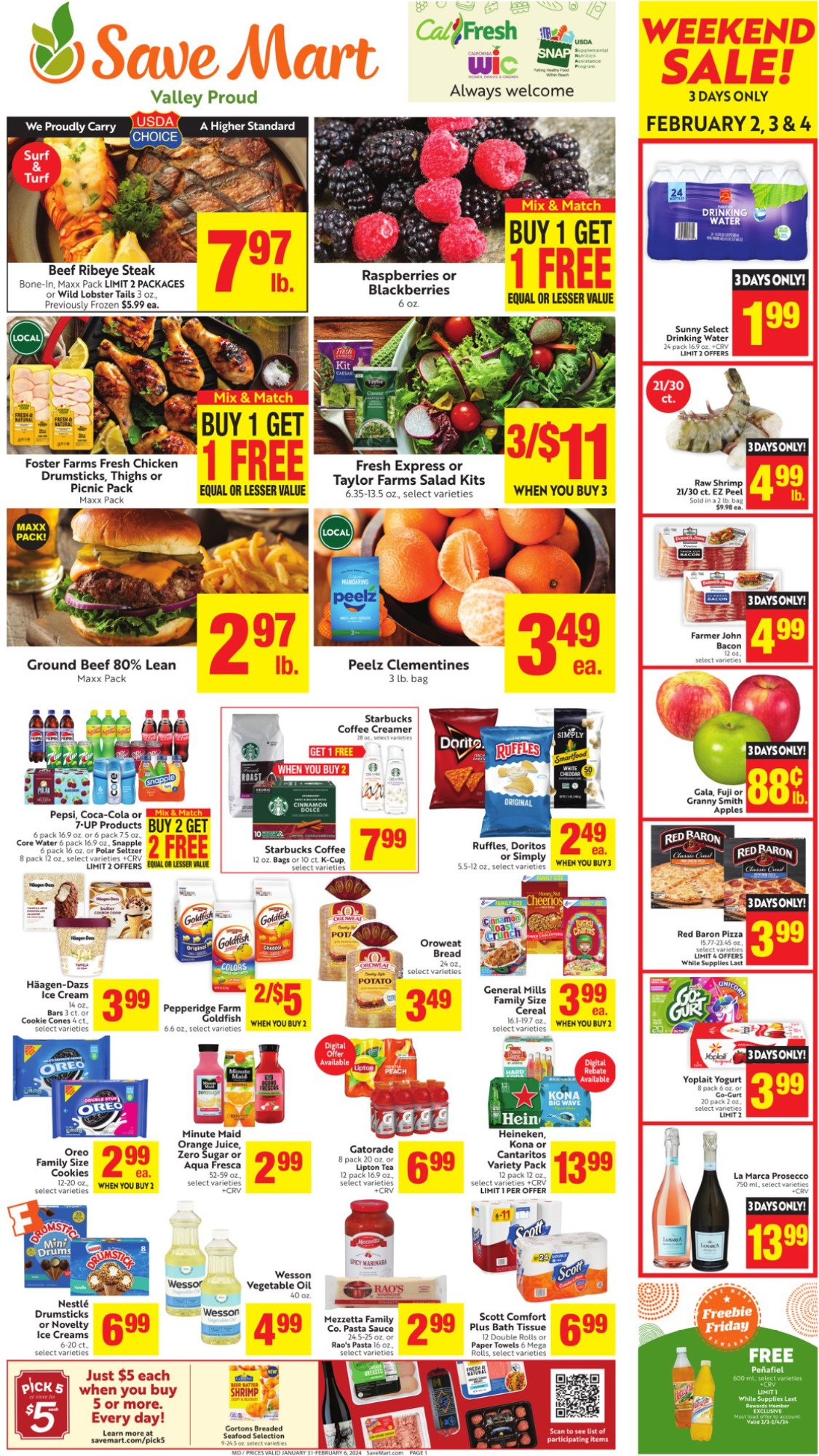 Save Mart Supermarkets Weekly Ad Jan 31 – Feb 06, 2024
