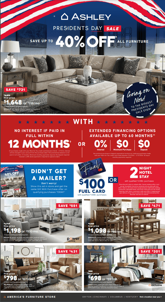Ashley Furniture HomeStore Weekly Ad Feb 06 Feb 15, 2024