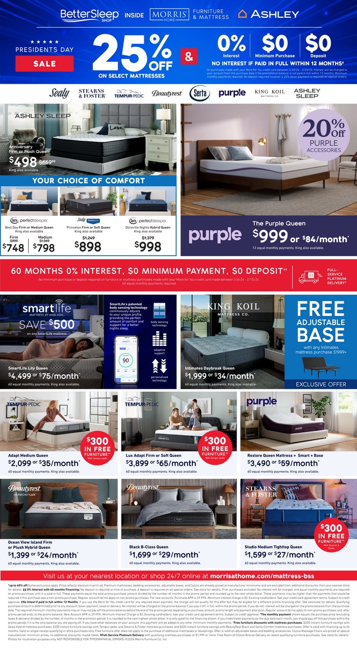 Ashley Furniture HomeStore President's Day Extended Sale Feb 20 Feb
