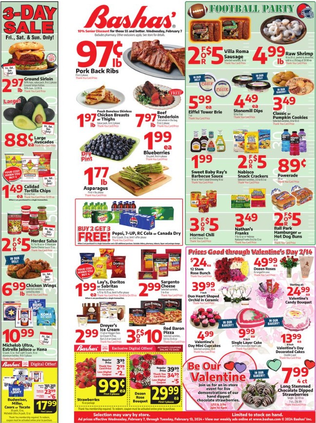 Bashas Weekly Ad Feb 07 Feb 13, 2024 (Valentine's Day Promotion Included)
