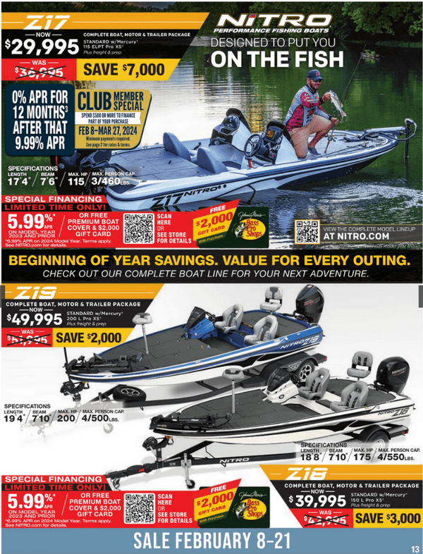 Bass Pro Shops Fishing, Marine and Boating Sale Feb 08 Feb 21, 2024