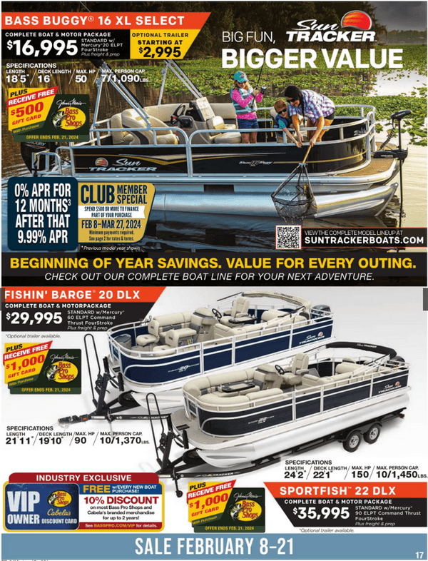 Bass Pro Shops Fishing, Marine and Boating Sale Feb 08 Feb 21, 2024