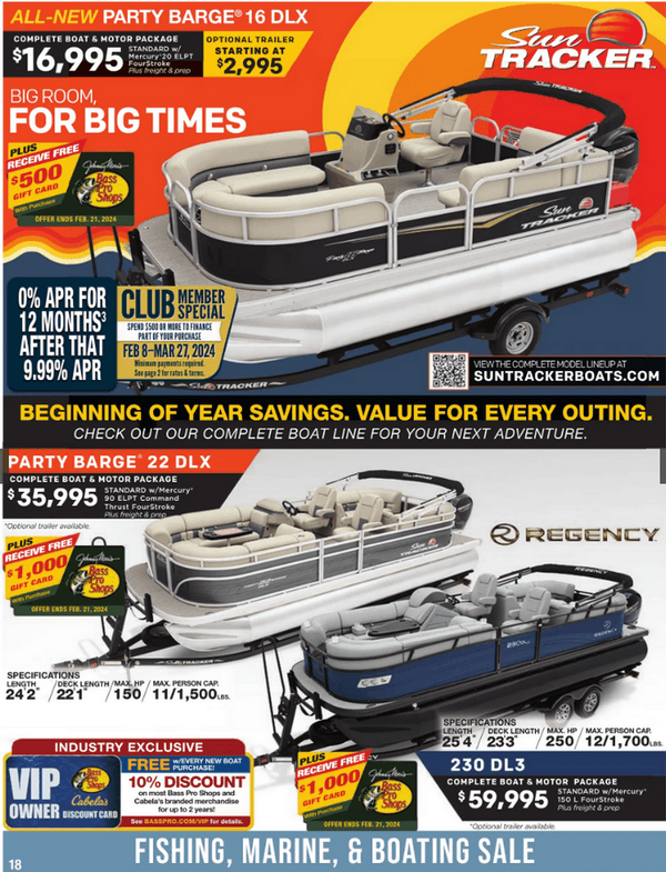 Bass Pro Shops Fishing, Marine and Boating Sale Feb 08 Feb 21, 2024