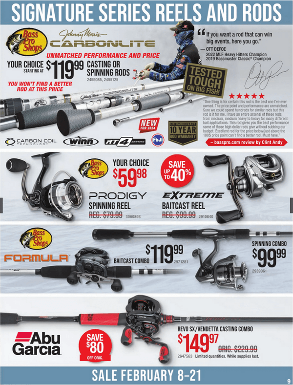 Bass Pro Shops Fishing, Marine and Boating Sale Feb 08 Feb 21, 2024