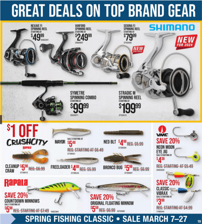 Bass Pro Shops Spring Fishing Sale Mar 07 Mar 27, 2024