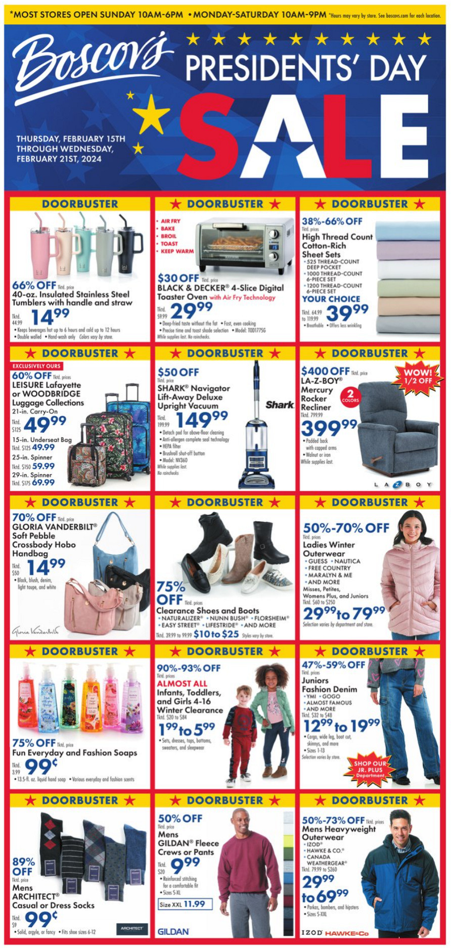 Boscov's Presidents' Day Sale Feb 15 Feb 21, 2024