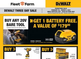 Fleet Farm DeWalt/Craftsman Deal Days Feb 29 – Mar 02, 2024
