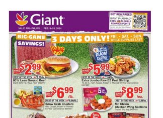 Giant Food Weekly Ad Feb 09 – Feb 15, 2024 (Valentine’s Day Promotion Included)