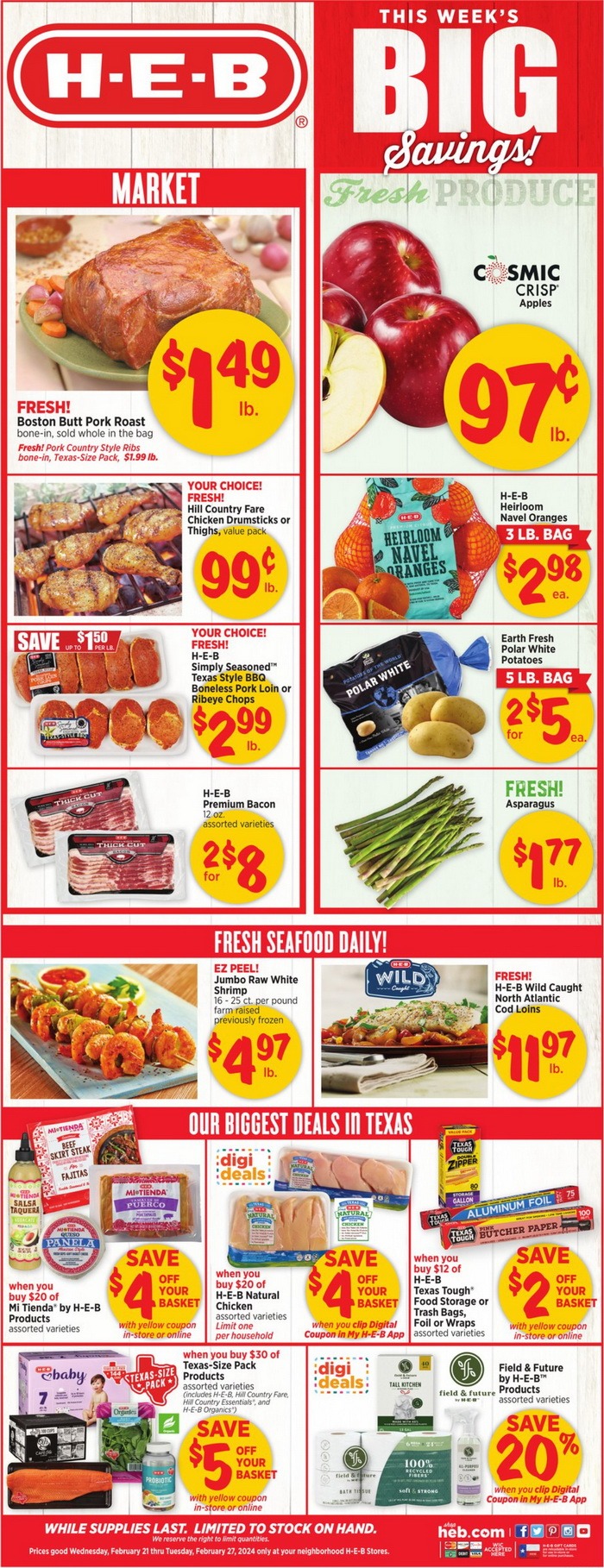 HEB Weekly Ad Feb 21 Feb 27, 2024