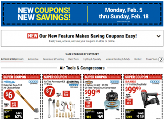Harbor Freight Coupon Sale Feb 05 – Feb 18, 2024