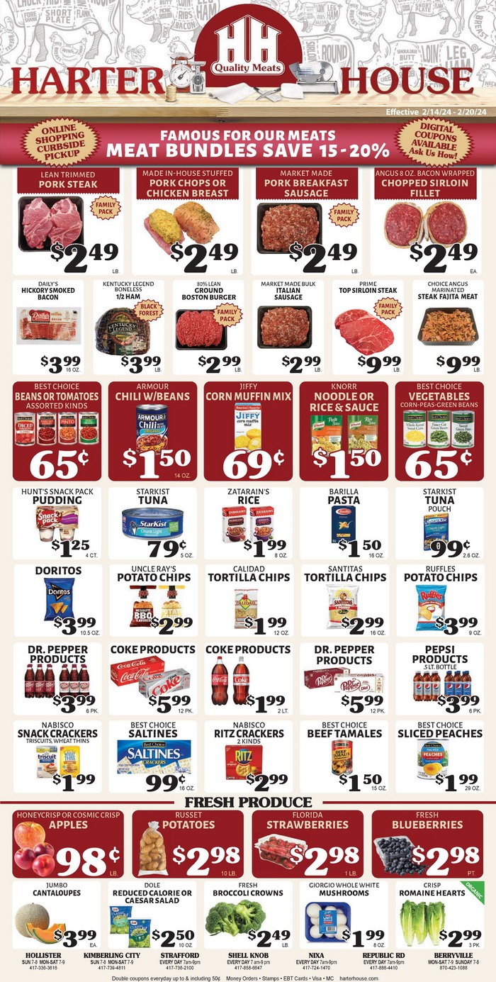 Harter House Weekly Ad Feb 14 Feb 20, 2024
