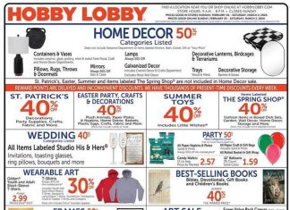 Hobby Lobby Weekly Ad Feb 25 – Mar 02, 2024 (Easter & St. Patrick’s Day Promotion Included)