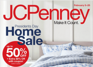 JCPenney President’s Day Sale Feb 05 – Feb 25, 2024