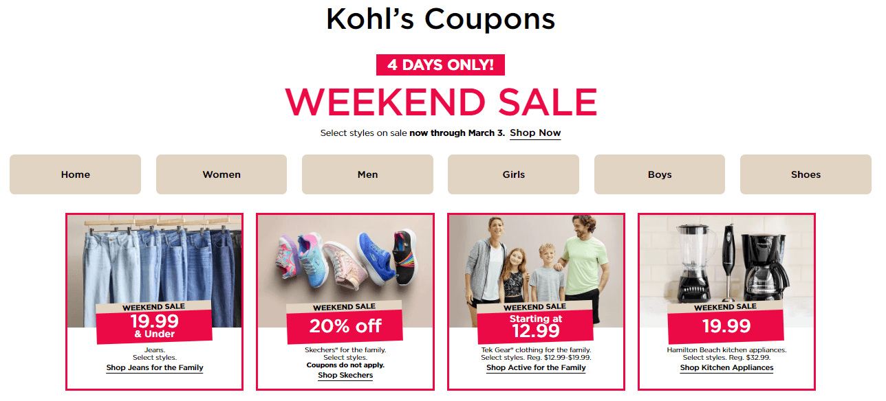 Kohl's Coupon Ad Until Mar 03, 2024