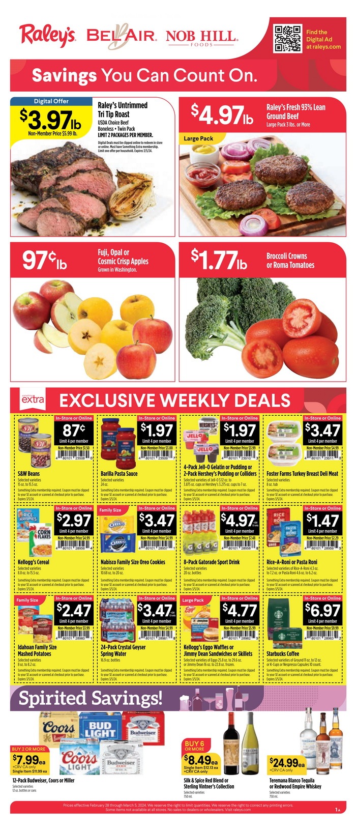 Raley's Weekly Ad Feb 28 Mar 05, 2024