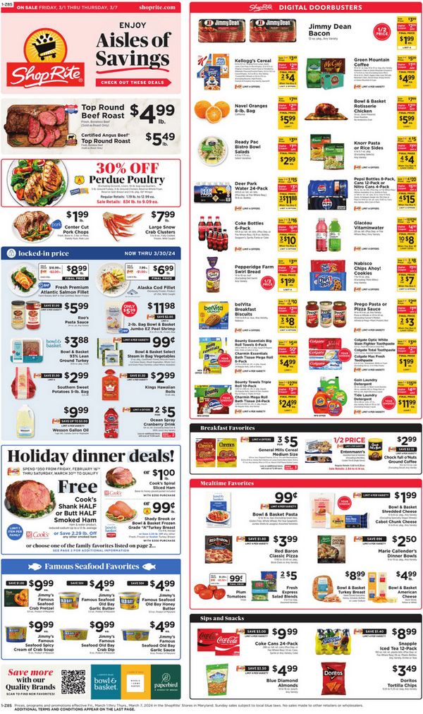 ShopRite Weekly Ad Mar 01 Mar 07, 2024 (Easter & St. Patrick's Day Promotion Included)