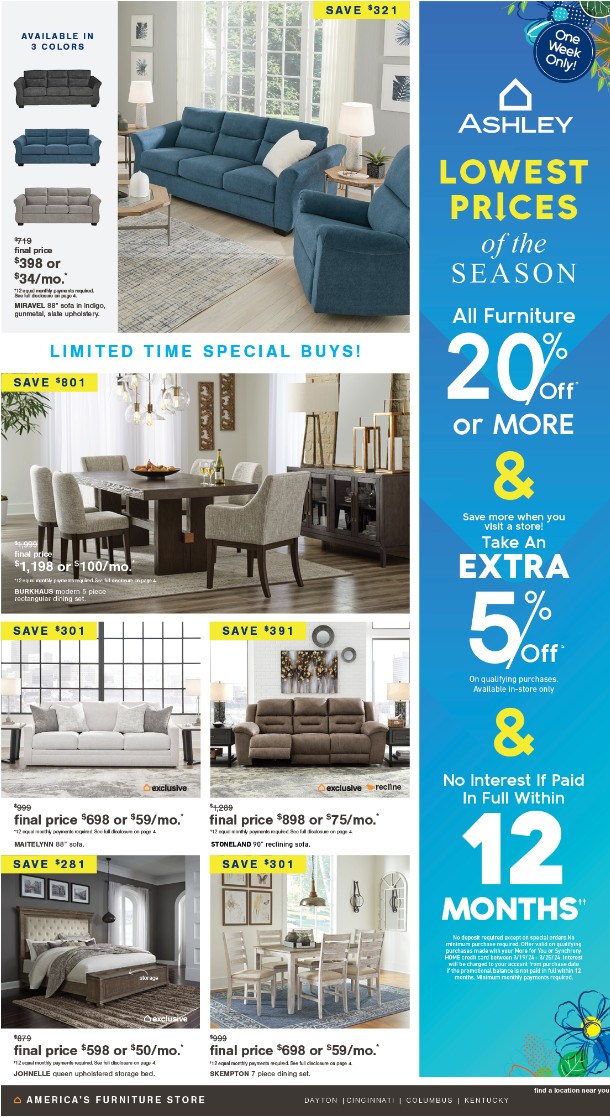 Ashley Furniture HomeStore Weekly Ad Mar 19 Mar 25, 2024