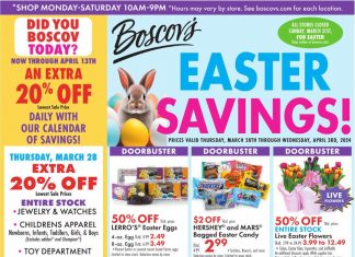 Boscov’s Easter Ad Mar 28 – Apr 03, 2024