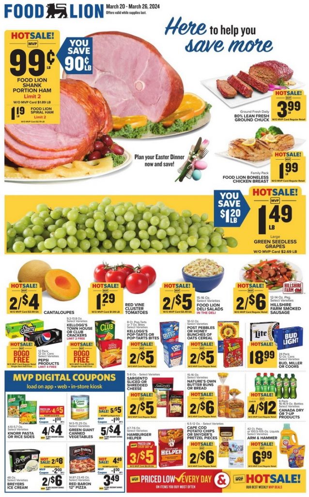 Food Lion Weekly Ad Mar 20 Mar 26, 2024 (Easter Promotion Included)