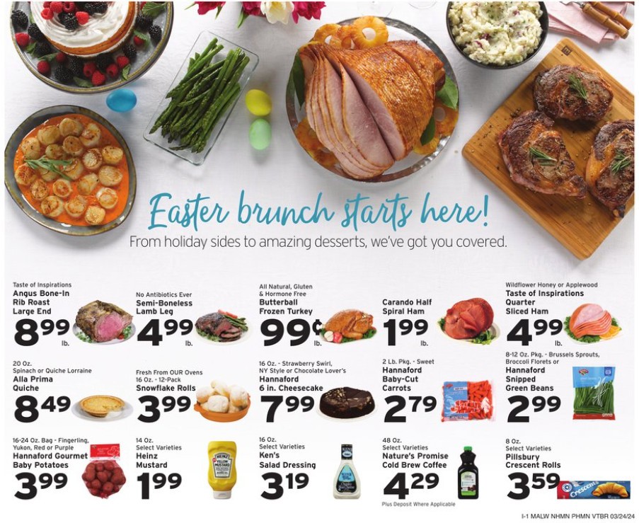 Hannaford Weekly Ad Mar 24 Mar 30, 2024 (Easter Promotion Included)