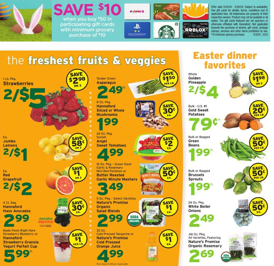 Hannaford Weekly Ad Mar 24 Mar 30, 2024 (Easter Promotion Included)