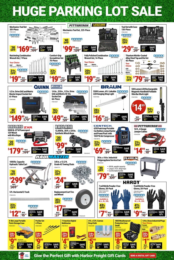 Harbor Freight Huge Parking Lot Sale Mar 04 Mar 10, 2024