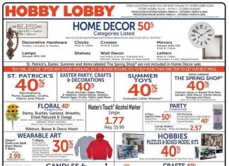 Hobby Lobby Weekly Ad Mar 03 – Mar 09, 2024 (Easter & St. Patrick’s Day Promotion Included)