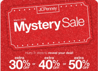 JCPenney Mystery Sale Mar 27 – Mar 30, 2024