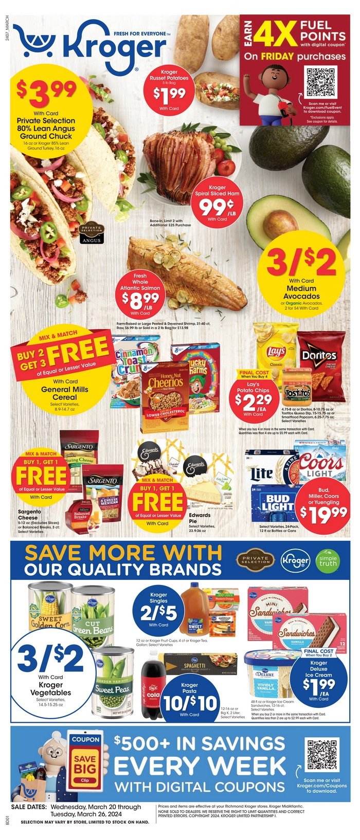 Kroger Weekly Ad Mar 20 Mar 26, 2024 (Easter Promotion Included)