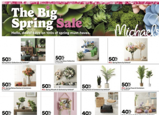 Michaels The Big Spring Sale Ad Mar 10 – Mar 14, 2024