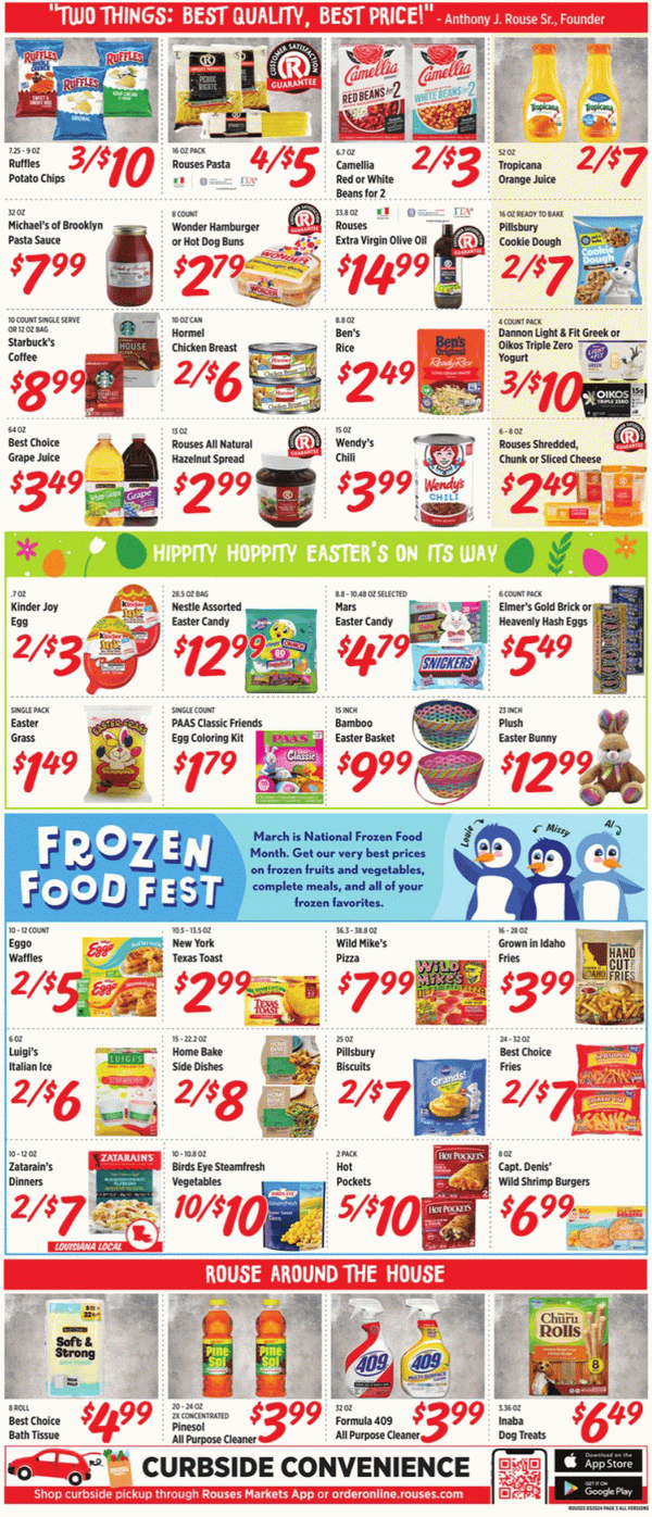 Rouses Weekly Ad Mar 20 Mar 27, 2024 (Easter Promotion Included)