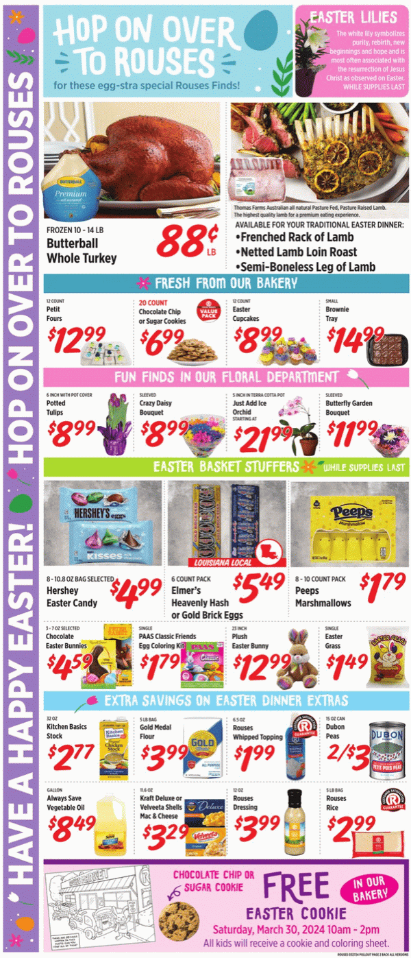 Rouses Weekly Ad Mar 27 Apr 03, 2024 (Easter Promotion Included)