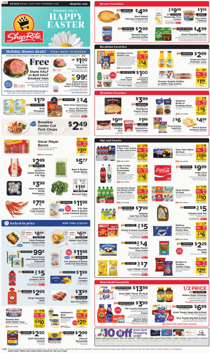 ShopRite Weekly Ad Mar 22 Mar 28, 2024 (Easter Promotion Included)