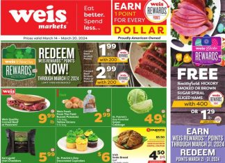 Weis Markets Weekly Ad Mar 14 – Mar 20, 2024 (St. Patrick’s Day and Easter Promotion Included)