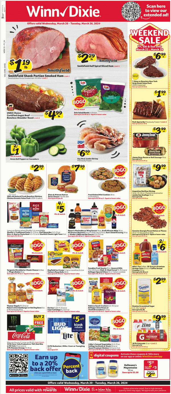 WinnDixie Weekly Ad Mar 20 Mar 26, 2024 (Easter Promotion Included)