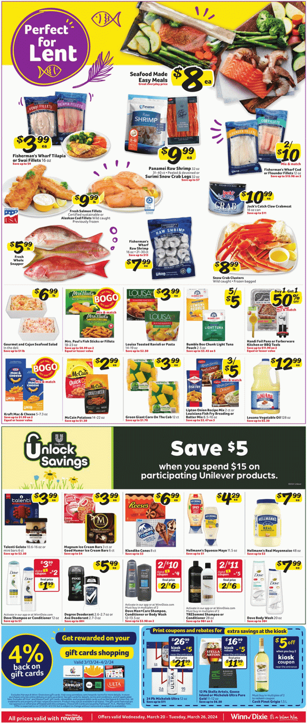 WinnDixie Weekly Ad Mar 20 Mar 26, 2024 (Easter Promotion Included)