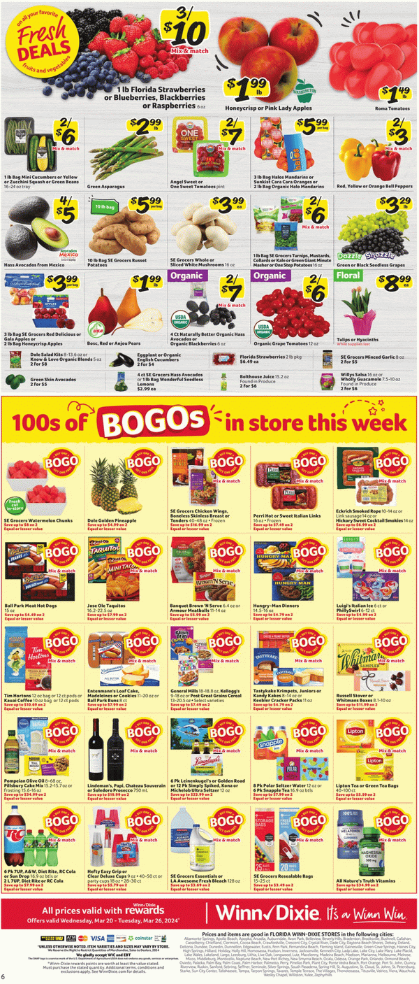 WinnDixie Weekly Ad Mar 20 Mar 26, 2024 (Easter Promotion Included)