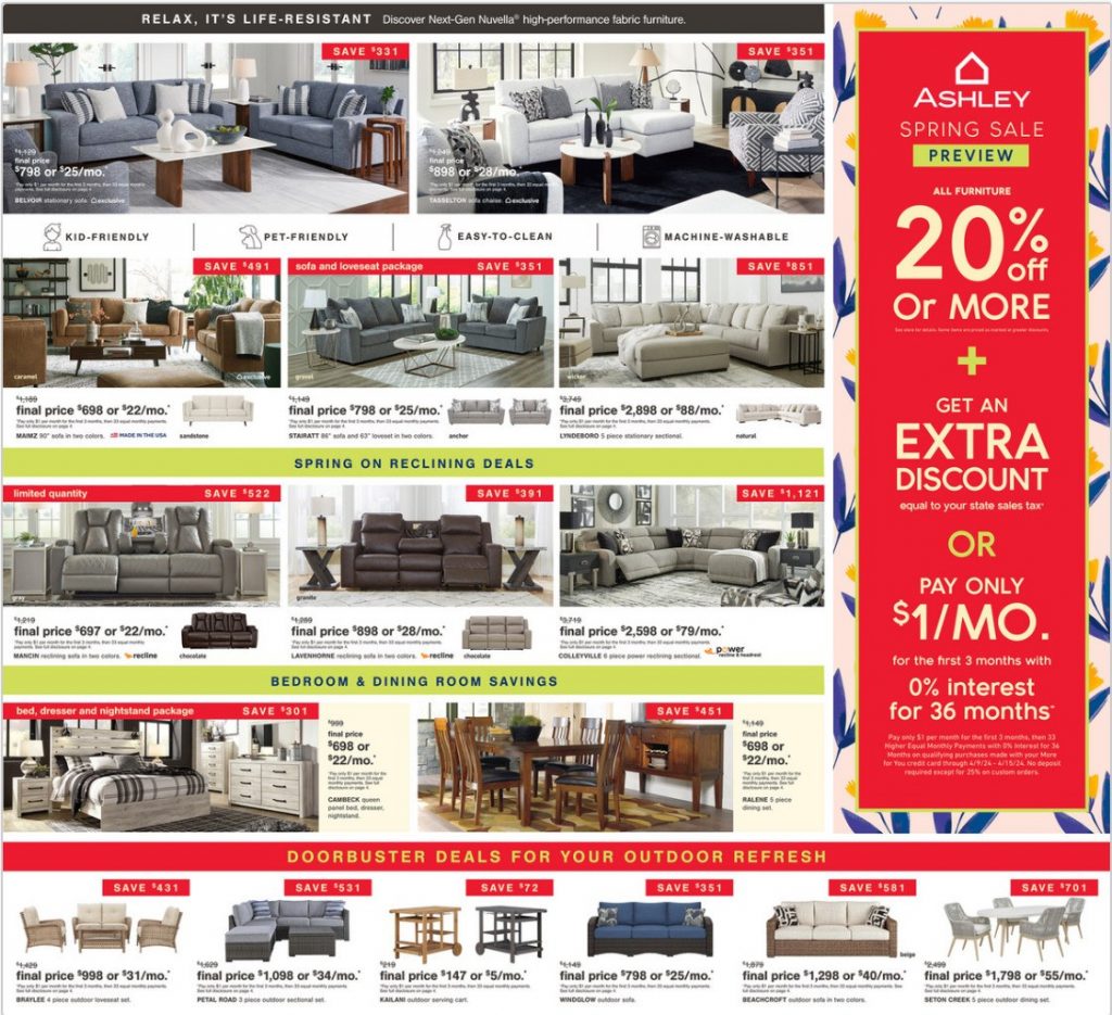Ashley Furniture HomeStore Weekly Ad Apr 09 – Apr 15, 2024