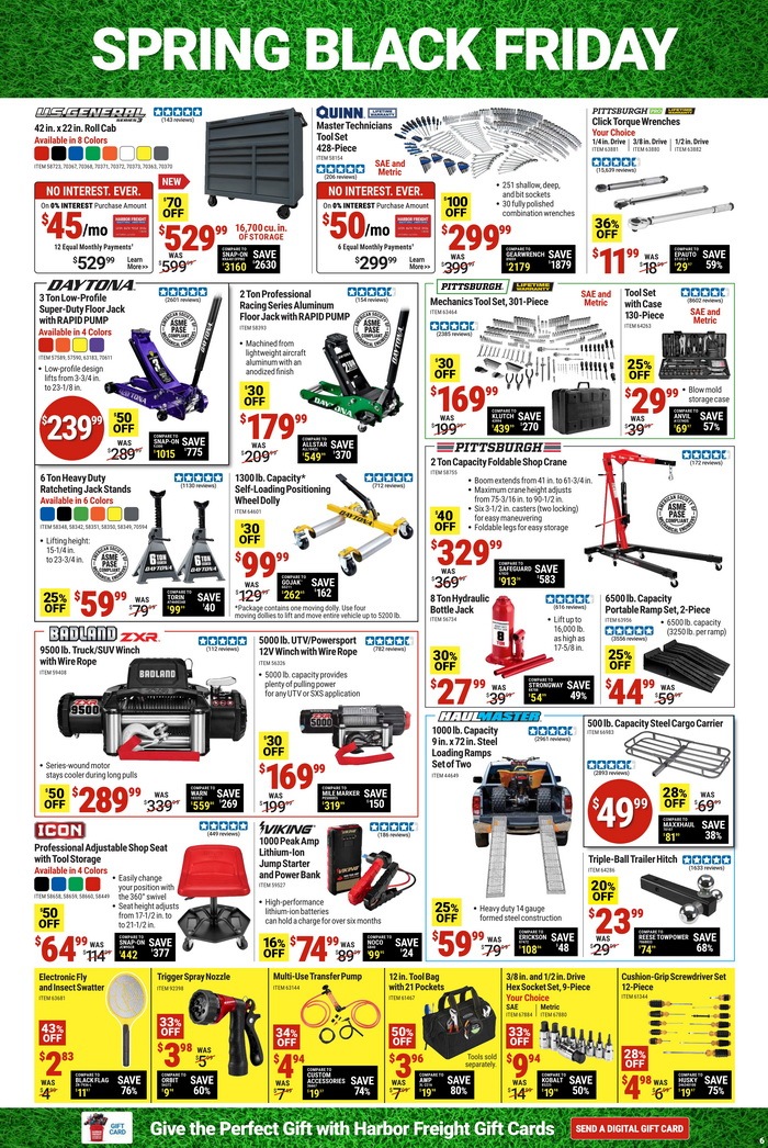 Harbor Freight Spring Black Friday Sale Apr 08 Apr 15, 2024