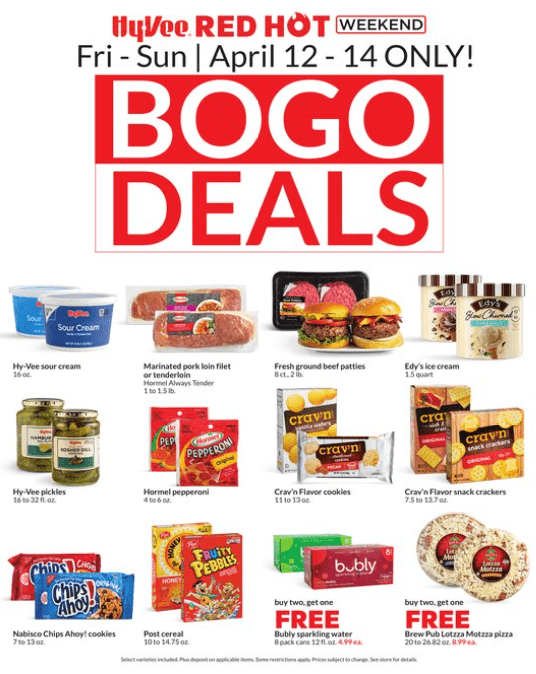 HyVee Weekend BOGO Sale Ad Apr 12 Apr 14, 2025
