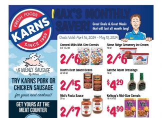 Karns Quality Foods Monthly Ad Apr 16 – May 13, 2024