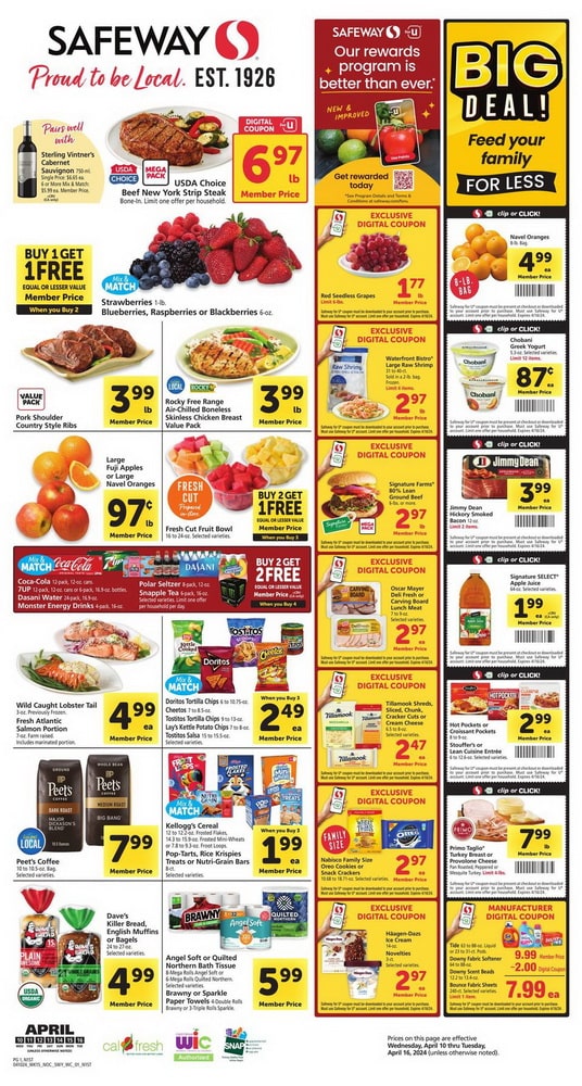 Safeway Weekly Ad Apr 10 Apr 16, 2024