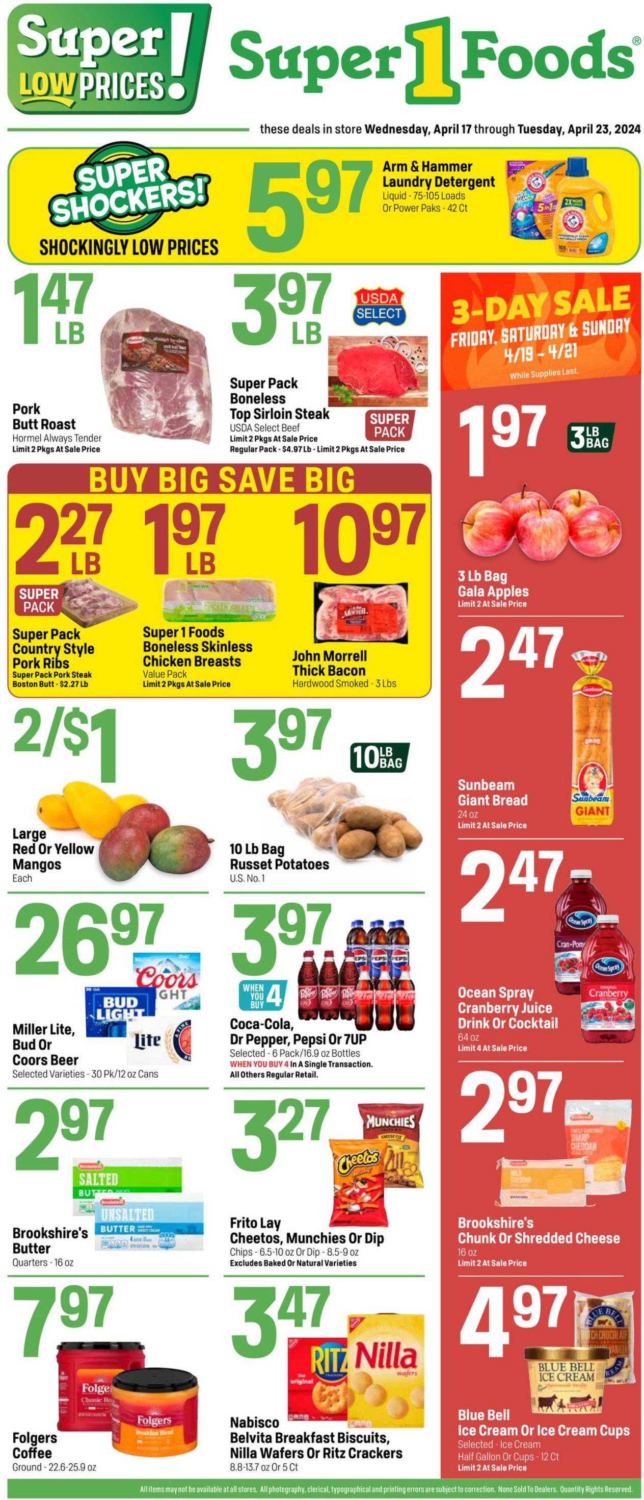 Super 1 Foods Weekly Ad Apr 17 β Apr 23, 2024